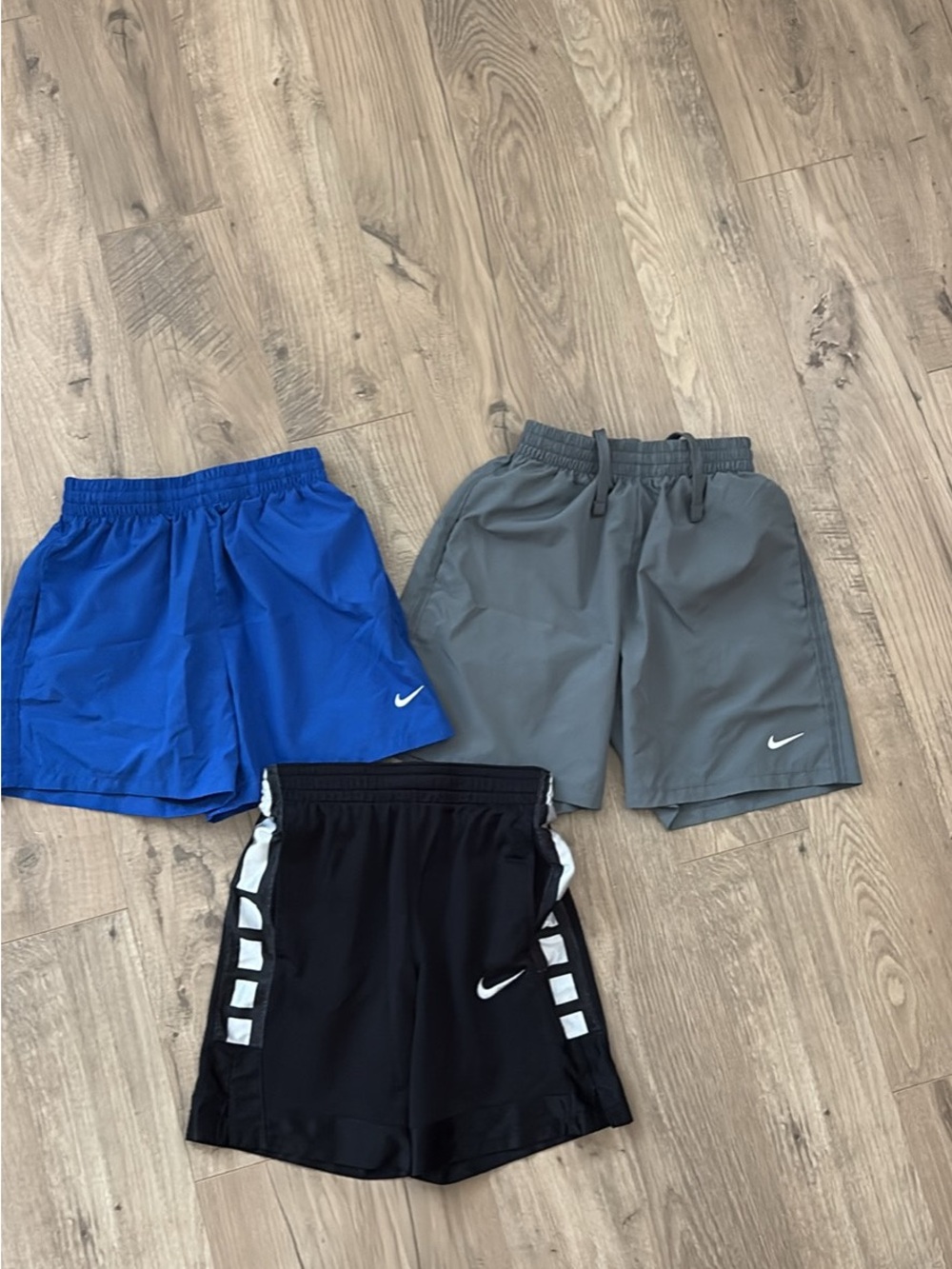 Nike Kids Shorts Trio - Royal Blue, Gray & Black